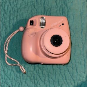 pink polaroid camera